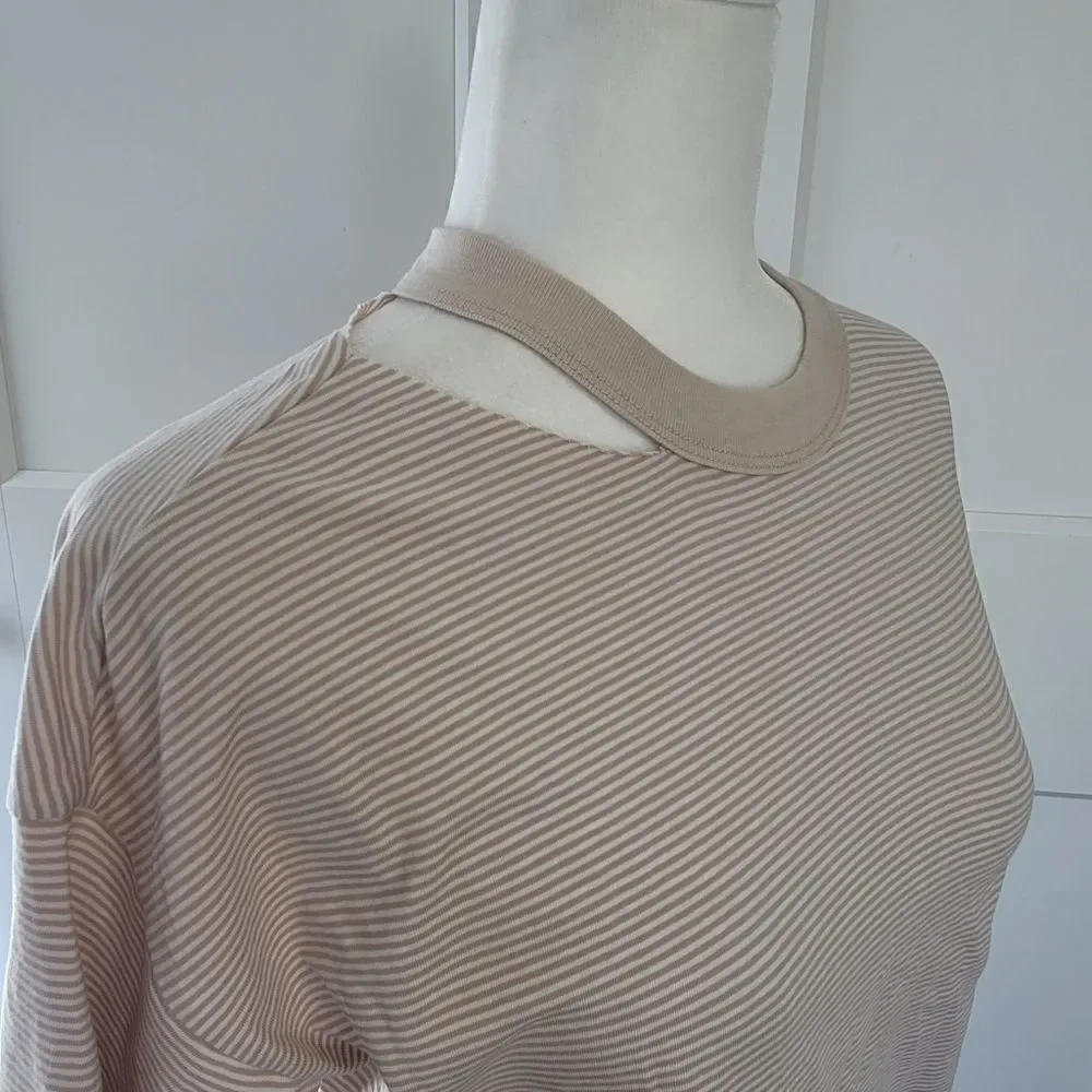 n:PHILANTHROPY flores dress in gold dust stripe